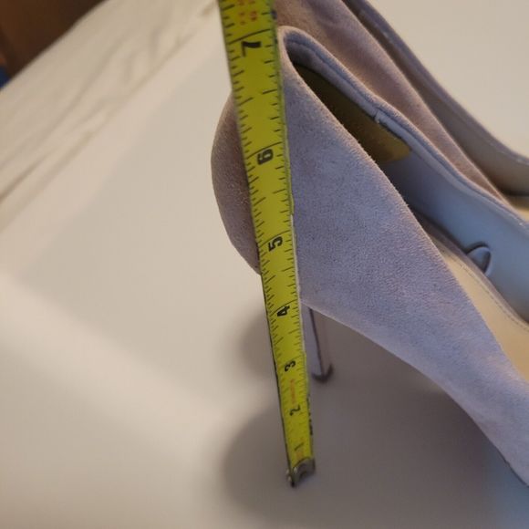 Forever 21 Beige Nude Suede Point Toe D'Orsay Heels Pumps US 6.5 - Picture 5 of 13